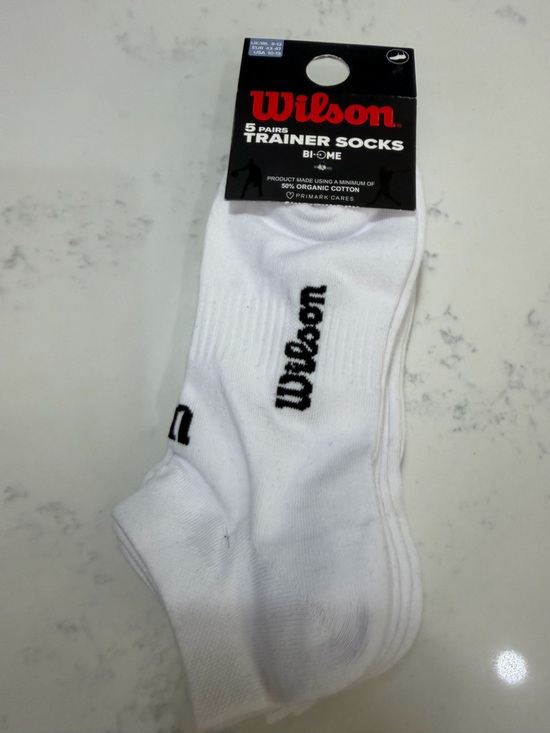 Wilson Other - Wilson White Athletic Trainer Socks with Black Logo - 5 Pack